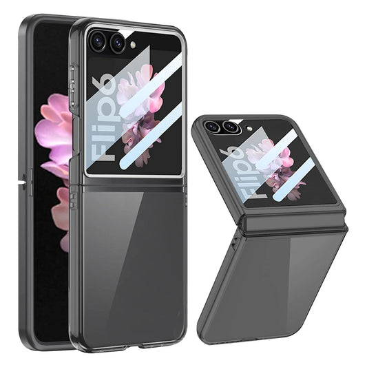 For Samsung Z Flip 6 Clear Case With Screen Protector Large Window Ultra Thin PC Transparent Cover for Samsung Galaxy Z Flip 5 6 - Beri Collection