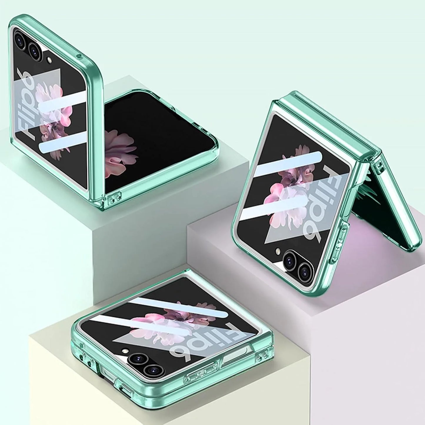 For Samsung Z Flip 6 Clear Case With Screen Protector Large Window Ultra Thin PC Transparent Cover for Samsung Galaxy Z Flip 5 6 - Beri Collection