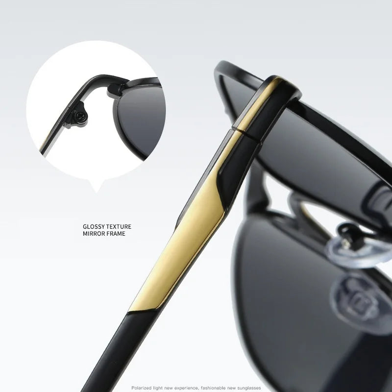 Luxury Pilot Polarized Sunglasses Men Women Driving Fishing Retro Sun Glasses Brand Designer Male Metal Sunglasses For Man UV400 - Beri Collection