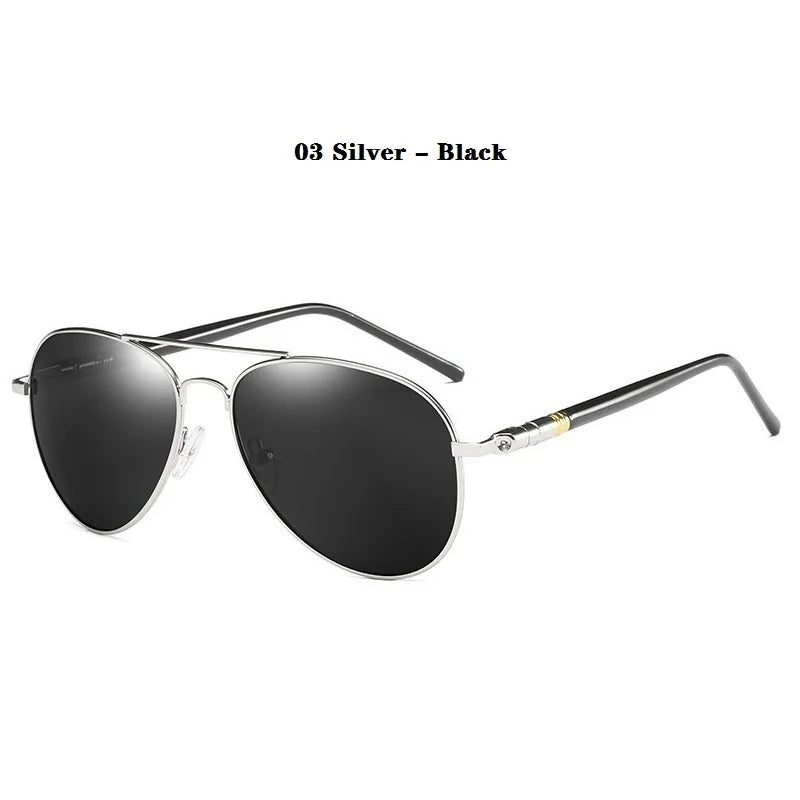 Luxury Pilot Polarized Sunglasses Men Women Driving Fishing Retro Sun Glasses Brand Designer Male Metal Sunglasses For Man UV400 - Beri Collection