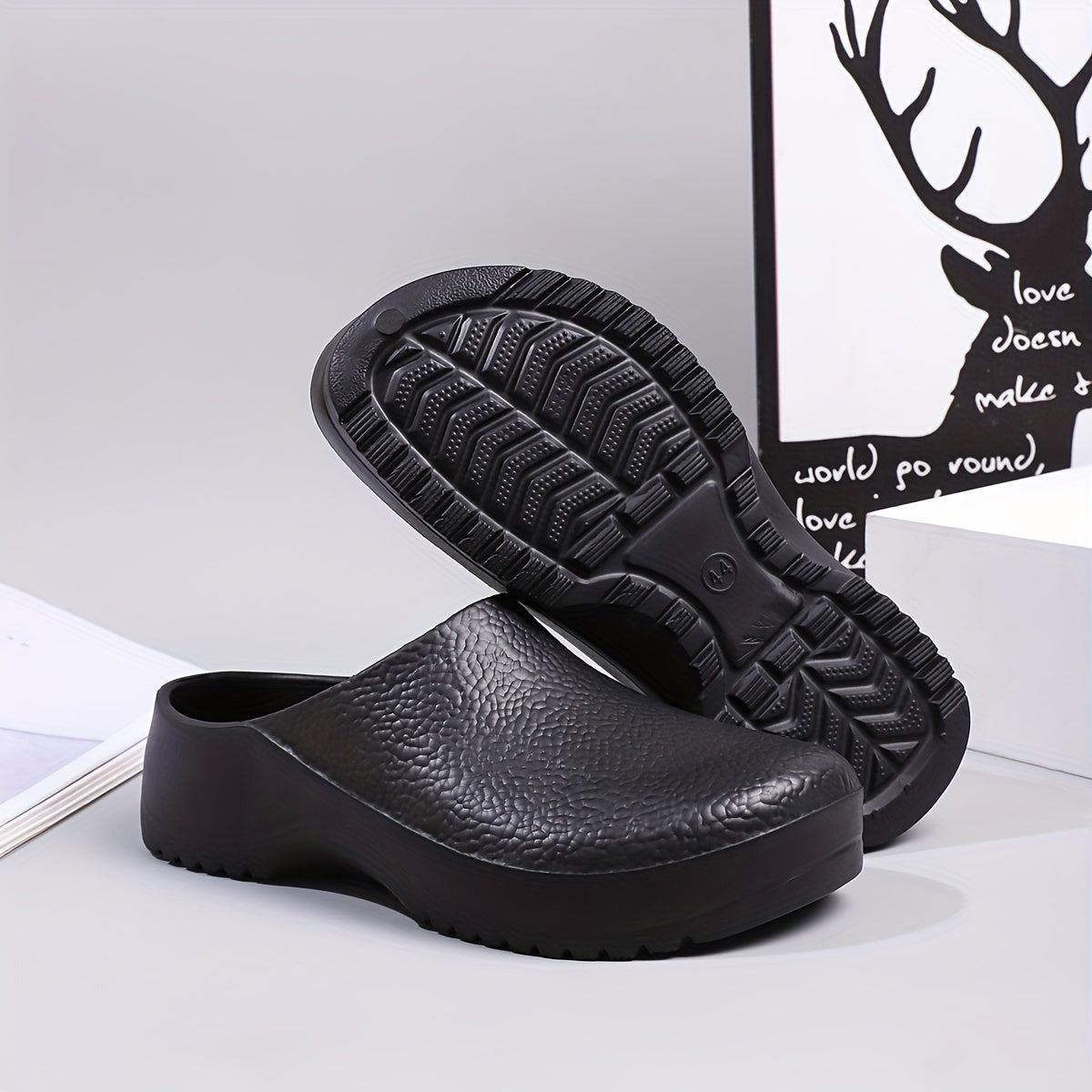 Men Slippers Couples Garden Clog Women Water Proof Chef Shoe Comfortable Sandal Slippers For Pet Workers Outdoor Fishing Shoes - Beri Collection