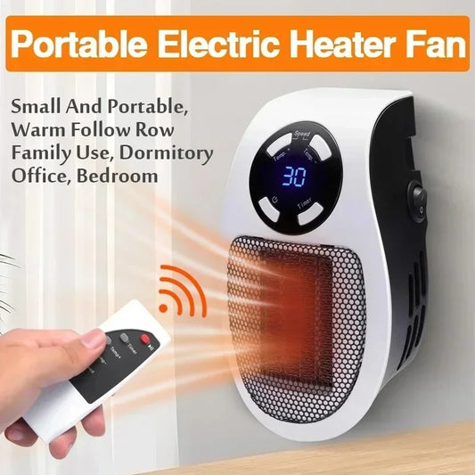 Mini Electric Portable Heater Wall-Outle Air Heater Powerful Warm Blower Household Radiator Remote Warmer Room Heating Stove - Beri Collection