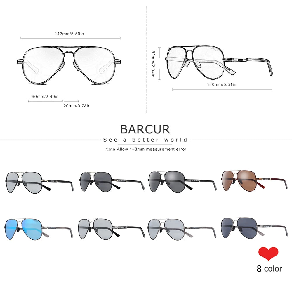 Polarized Men's Sunglasses Pilot Sun Glasses for Men accessories Driving Fishing Hiking Eyewear Oculos Gafas De Sol - Beri Collection