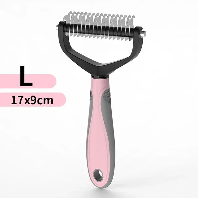 Stainless Steel Double Sided Pet Grooming Brush Removing Tangles Cat and dog Accessories