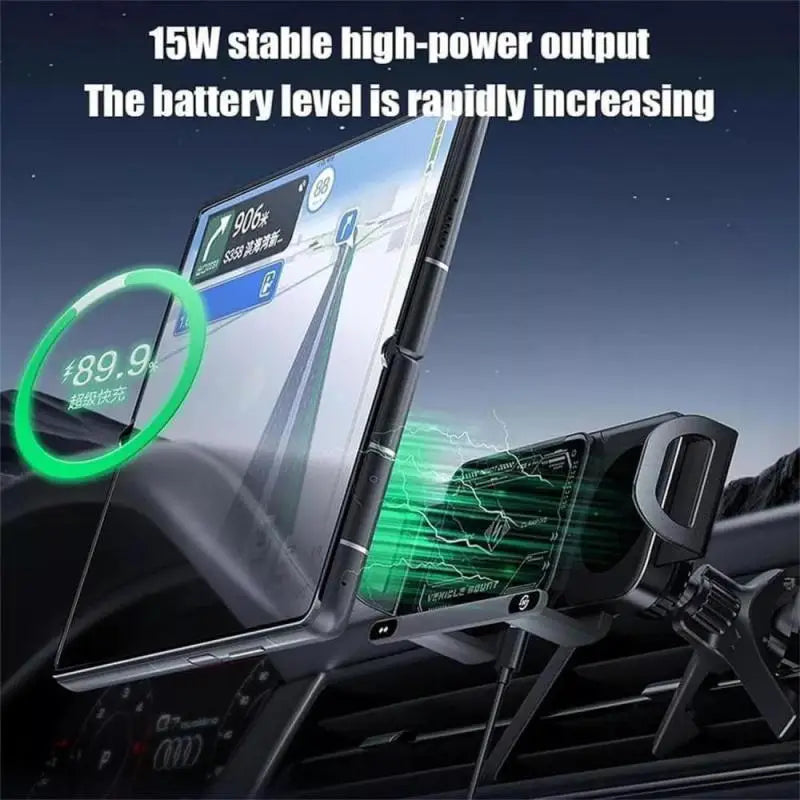 Wireless Fast Car Charger Mount Gravity Phone Holder For Automatic Rotating Phone Charging Stand - Beri Collection