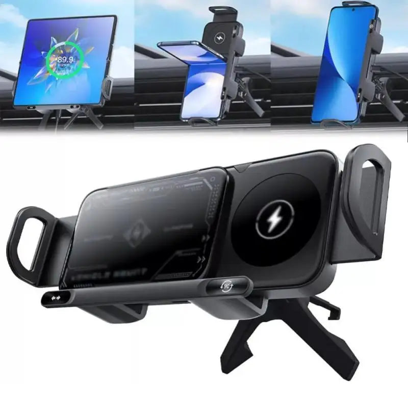 Wireless Fast Car Charger Mount Gravity Phone Holder For Automatic Rotating Phone Charging Stand - Beri Collection