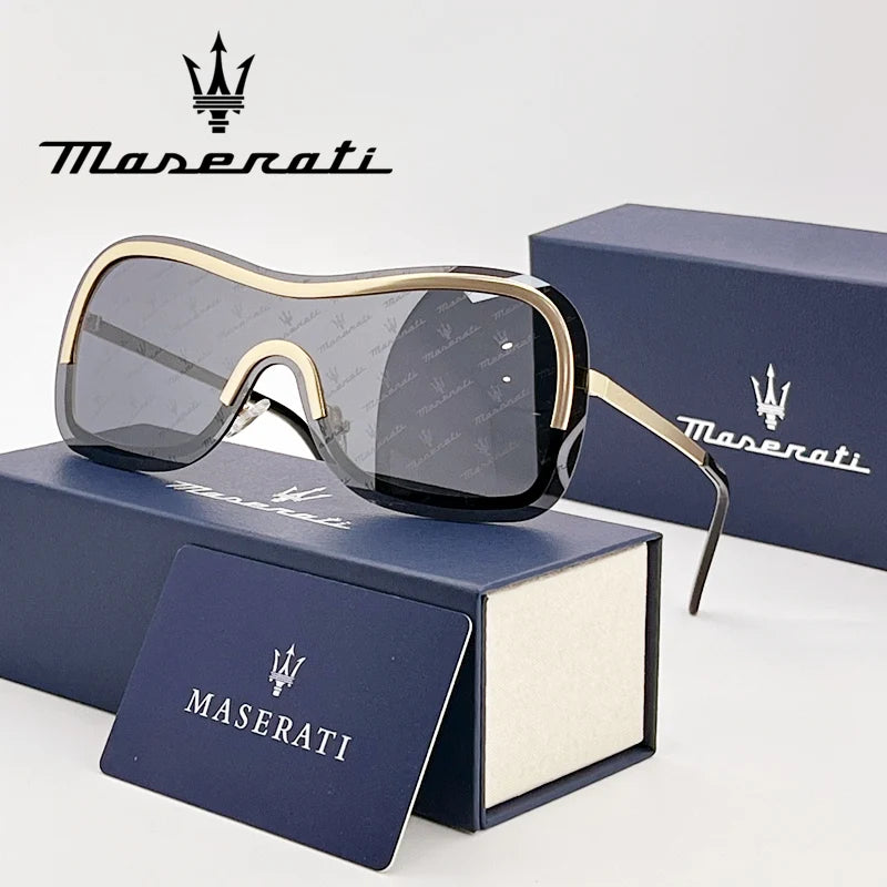 Maserati Unisex UV400 Skiing Mountaineering Sunglasses Alloy Frame