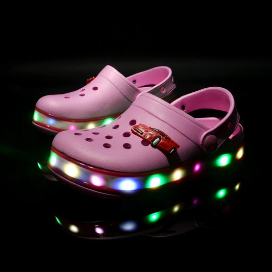 Summer Children Sandals LED Lighted Flashing Light Shoes Boys Girls Beach Sandals Kids Breathable Fashion Sneakers - Beri Collection