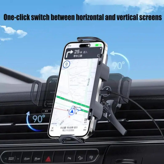Wireless Fast Car Charger Mount Gravity Phone Holder For Automatic Rotating Phone Charging Stand - Beri Collection