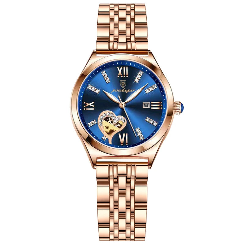 Women Watches Fashion Rose Gold Stainless Stain Steel poedagar watches Waterproof Quarzt Wristwatch Romatic Girlfriend Gift - Beri Collection