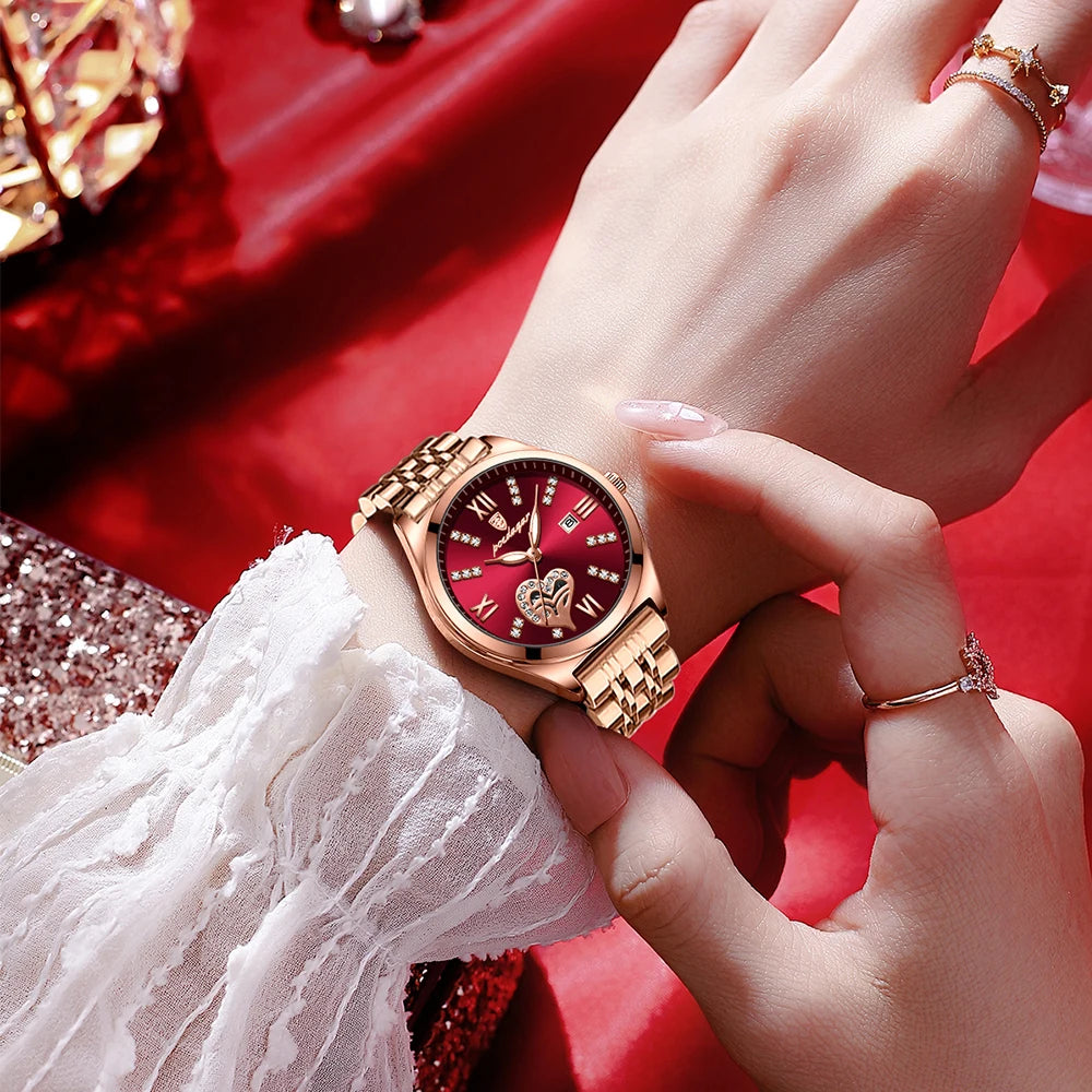 Women Watches Fashion Rose Gold Stainless Stain Steel poedagar watches Waterproof Quarzt Wristwatch Romatic Girlfriend Gift - Beri Collection