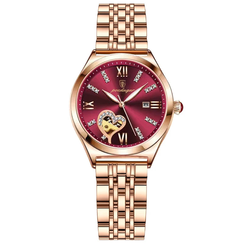 Women Watches Fashion Rose Gold Stainless Stain Steel poedagar watches Waterproof Quarzt Wristwatch Romatic Girlfriend Gift - Beri Collection