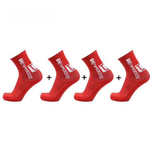 4Pairs ANTI SLIP Football Socks Mid Calf Cycling Sports Mens Sock - Beri Collection 