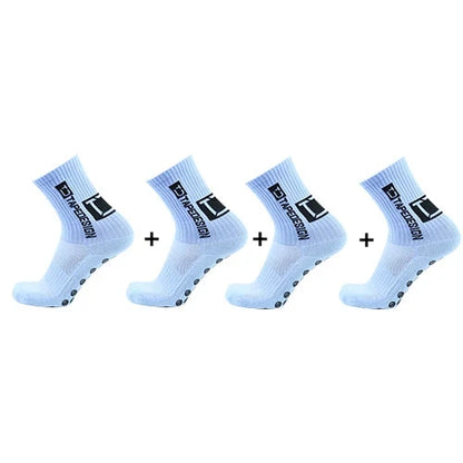 4Pairs ANTI SLIP Football Socks Mid Calf Cycling Sports Mens Sock - Beri Collection 