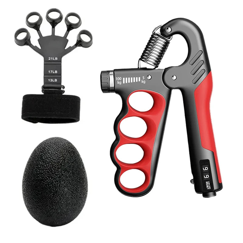 5-100 KG Grip Strength Trainer Wrist Expander Adjustable Resistance Fitness Gym Training Hand Gripper for Muscle Building - Beri Collection 
