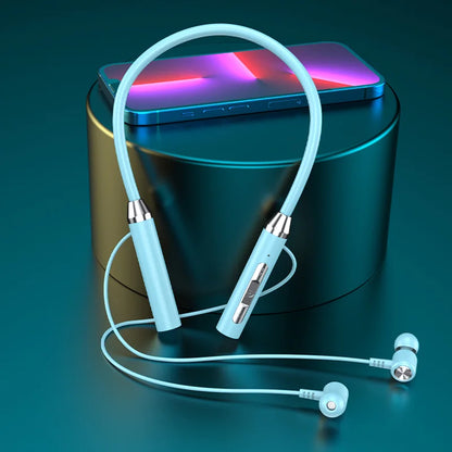 Bluetooth Earphones Wireless Headphones Magnetic HIFI Sport Neckband Neck-hanging TWS Earbuds Wireless Blutooth Headset with Mic - Beri Collection 