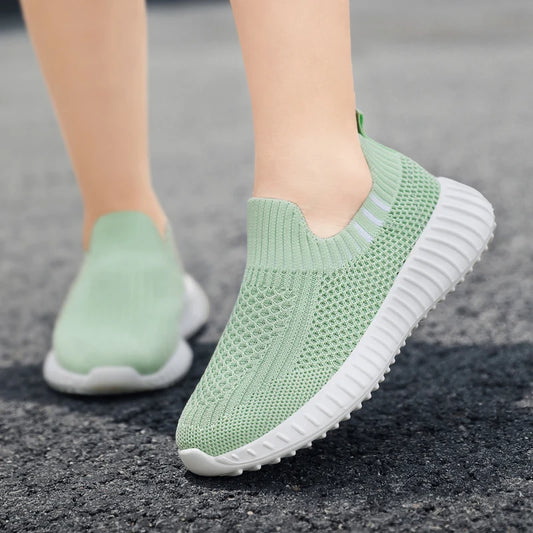 Boys Running Sport Shoes Children Socks Sneakers Big Girls Breathable Mesh School Shoe Soft Sole Casual Walking Tenis - Beri Collection 