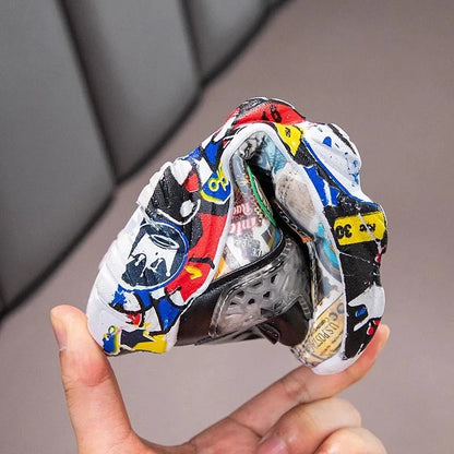 Children Sports Sneakers Graffiti Pattern - Beri Collection 