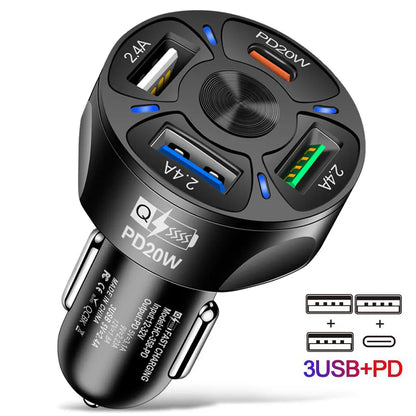 Dual USB C PD 20W Car Charger Fast Charging PD Quick Charge 3.0 USB C Car Phone Charger Adapter For iPhone Xiaomi Samsung - Beri Collection 