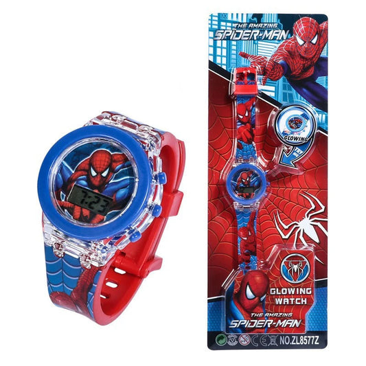 Flash Light Watches For Boys Cartoon shark Mickey Children Watch Girls Student Clock Gifts free shipping - Beri Collection 