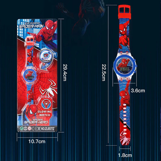 Flash Light Watches For Boys Cartoon shark Mickey Children Watch Girls Student Clock Gifts free shipping - Beri Collection 