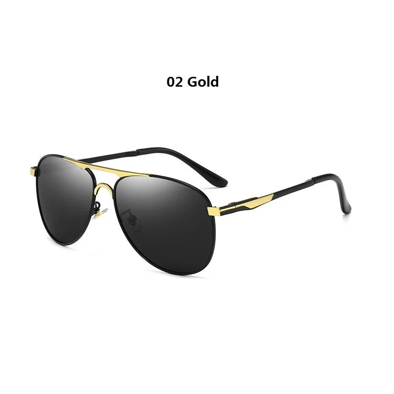 Luxury Pilot Polarized Sunglasses Men Women Driving Fishing Retro Sun Glasses Brand Designer Male Metal Sunglasses For Man UV400 - Beri Collection 