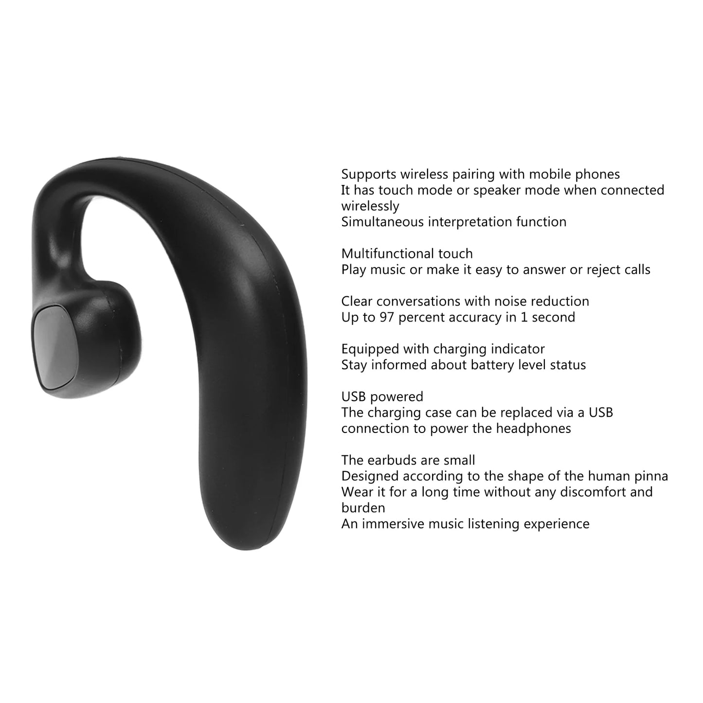 Language Translator Earbuds Smart 144 Languages High Accuracy Wireless Bluetooth Two Way Translator Device - Beri Collection 