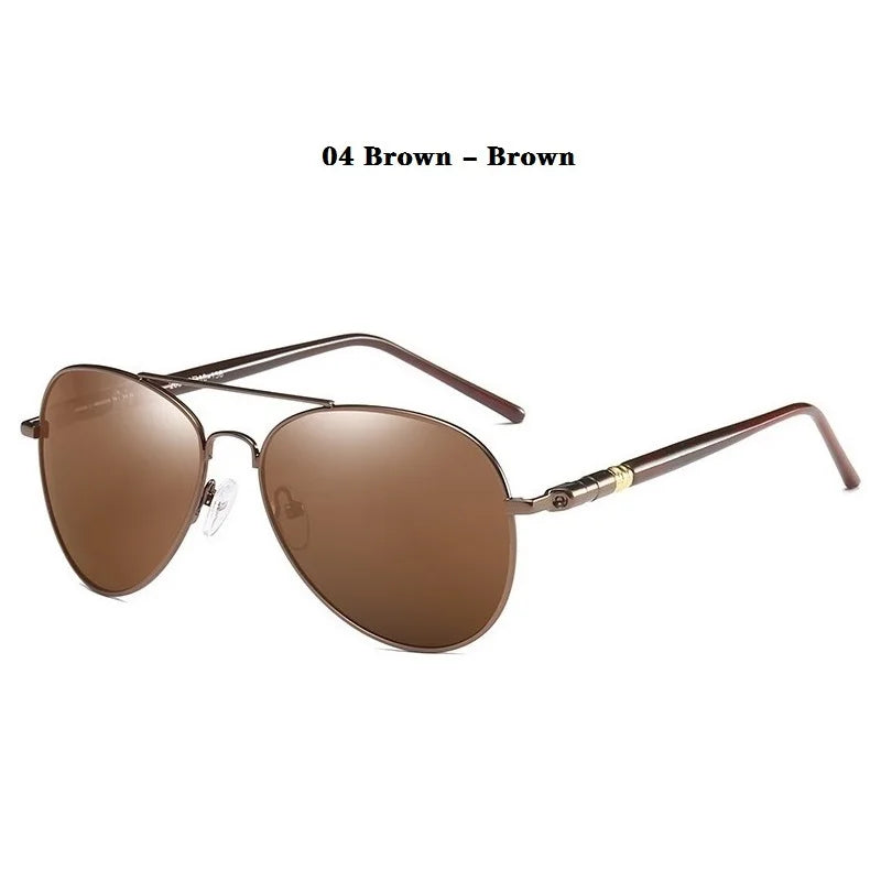 Luxury Pilot Polarized Sunglasses Men Women Driving Fishing Retro Sun Glasses Brand Designer Male Metal Sunglasses For Man UV400 - Beri Collection 