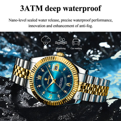 Luxury Sport Wrist Watch For Man Waterproof Luminous Date Men Watch Quartz Stainless Steel Men's Watches Male Reloj+box - Beri Collection 