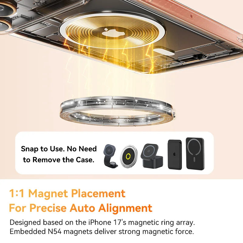 Magnetic Case For iPhone 17 Pro Max 17 Air Magsafe Wireless Charging Case For iPhone 17 Pro Air Clear Protective Cover