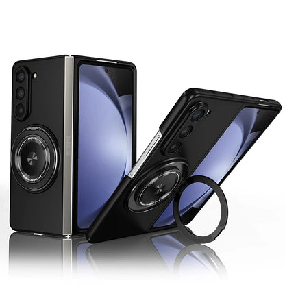 Magnetic Wireless Charging Case for Galaxy Z Fold 5 6 Fold4 Fold3 Phone Cover With 360° Roating O Stand Holder - Beri Collection 