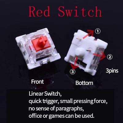 Mechanical Keyboard Key Switch for CIY Sockets SMD 3pin Thin pins Compatible with MX Switch - Beri Collection 
