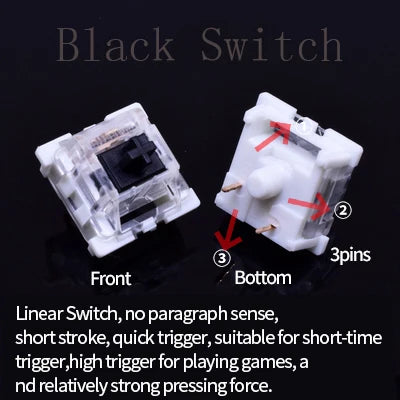 Mechanical Keyboard Key Switch for CIY Sockets SMD 3pin Thin pins Compatible with MX Switch - Beri Collection 