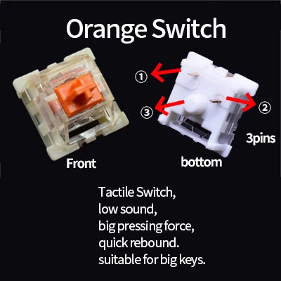 Mechanical Keyboard Key Switch for CIY Sockets SMD 3pin Thin pins Compatible with MX Switch - Beri Collection 