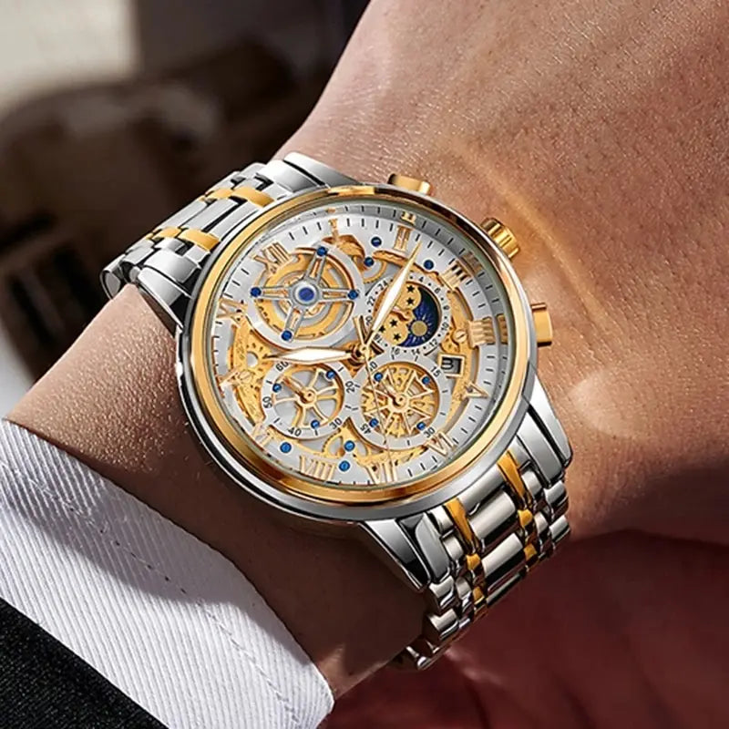 Men Watch Sports Quartz Watches Men Waterproof Chronograph Wristwatch Mens Military Hollow Clock Man Relogio Masculino - Beri Collection 