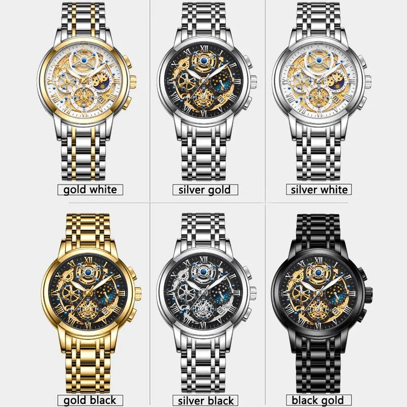 Men Watch Sports Quartz Watches Men Waterproof Chronograph Wristwatch Mens Military Hollow Clock Man Relogio Masculino - Beri Collection 