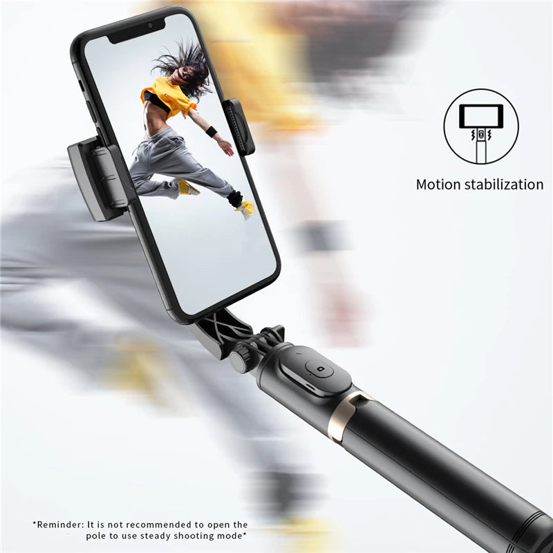 NEW Gimbal Stabilizer Selfie Stick Foldable Wireless Tripod with Bluetooth Shutter Monopod for IOS Android