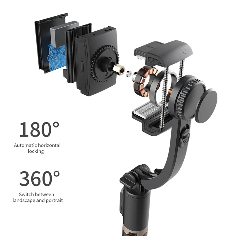 NEW Gimbal Stabilizer Selfie Stick Foldable Wireless Tripod with Bluetooth Shutter Monopod for IOS Android