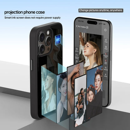 NFC Function Phone Case 3.7 Inches Screen Display Mob For IPhone 13 14 15 Wireless Transmission four-color Screen Projection - Beri Collection 