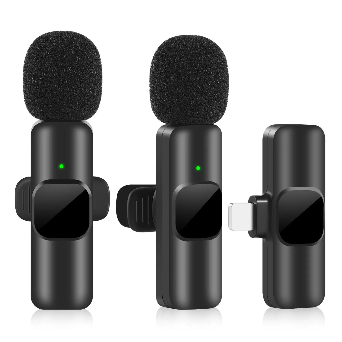 New Wireless Lavalier Microphone Portable Audio Video Recording Mini Mic for iPhone Android Live Broadcast Gaming Phone Mic - Beri Collection 