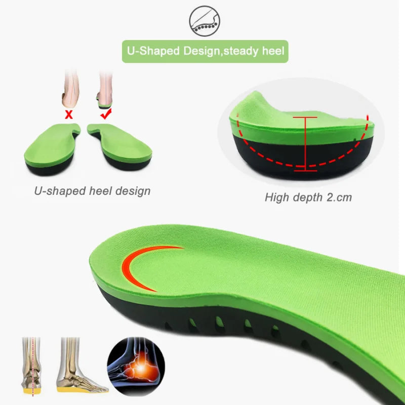 Orthopedic Insole Unisex Outdoor Hiking Travel Essentials X/o Leg Correction Flat Arch Support Sports High Elastic Cushion - Beri Collection 
