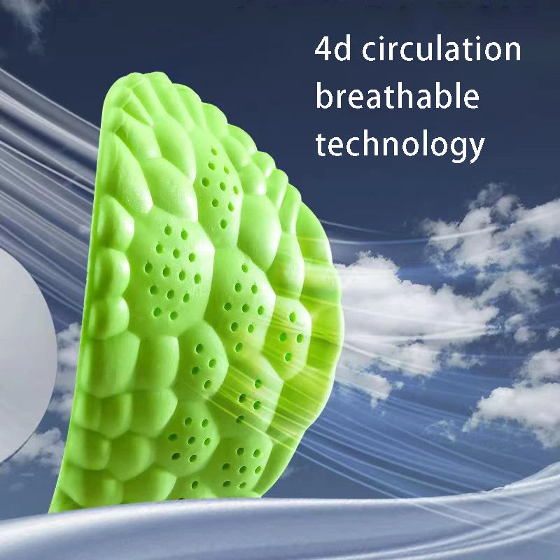 PU Feet Sole Soft Orthopedic Sport Insoles for Breathable Shock Absorption Running Shoes Pad for Men Women Arch Support Insole - Beri Collection 