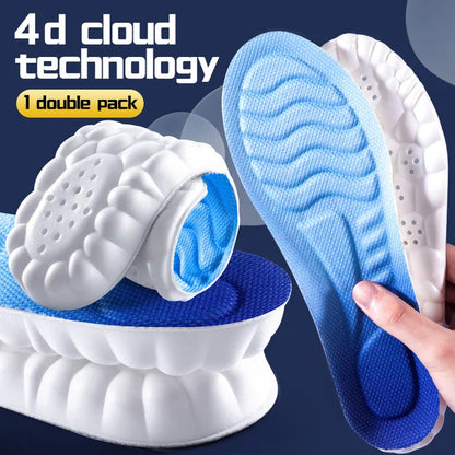 PU Feet Sole Soft Orthopedic Sport Insoles for Breathable Shock Absorption Running Shoes Pad for Men Women Arch Support Insole - Beri Collection 