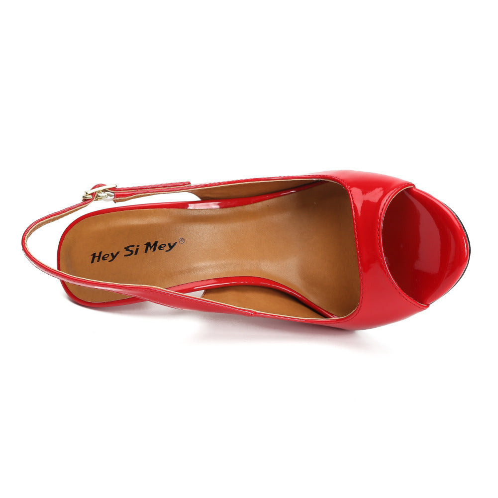 Painted heel sandals