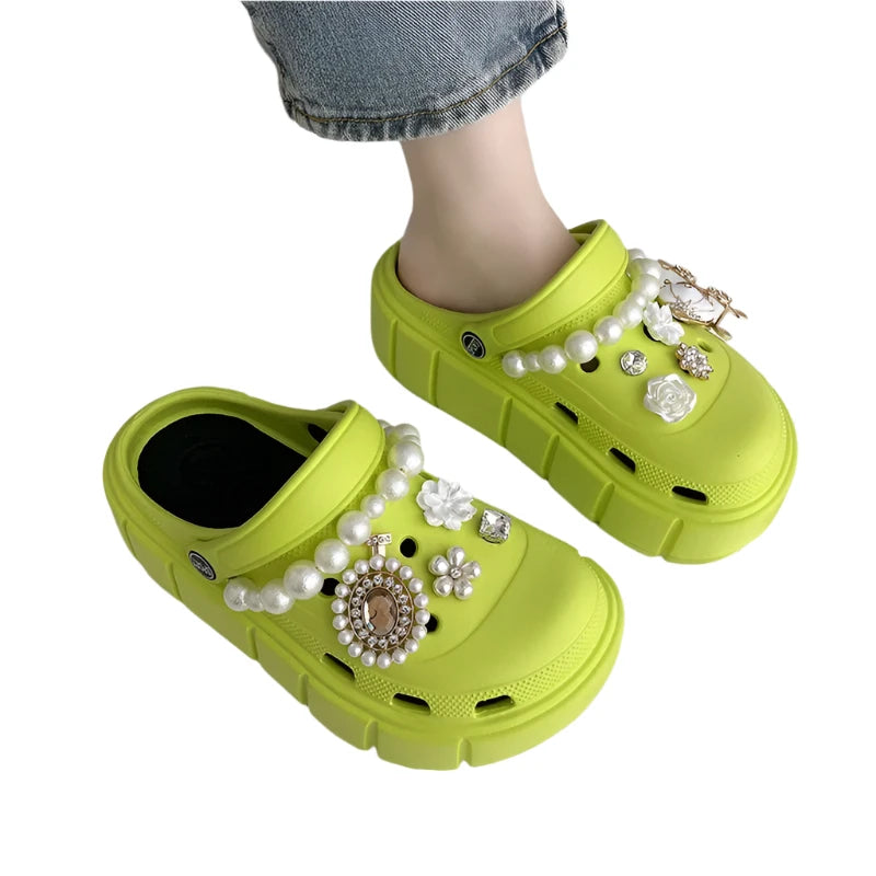 Platform Slippers Summer Women's Sandals 6cm Wedges Ladies Outdoor Clogs Thick Street Beach Slides Girls Flip Flops Garden Shoes