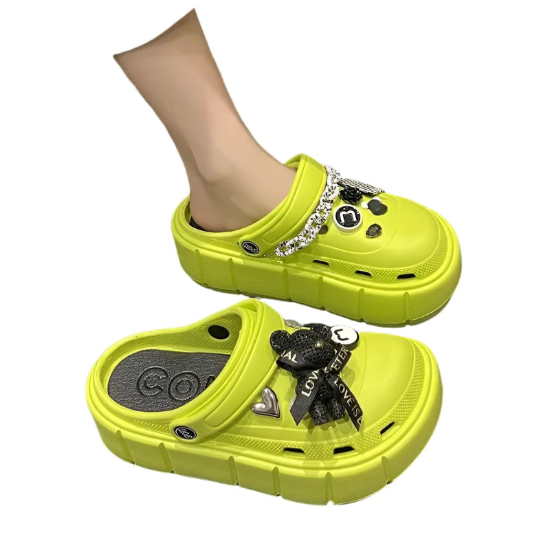 Platform Slippers Summer Women's Sandals 6cm Wedges Ladies Outdoor Clogs Thick Street Beach Slides Girls Flip Flops Garden Shoes