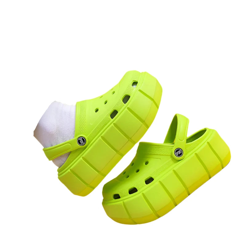 Platform Slippers Summer Women's Sandals 6cm Wedges Ladies Outdoor Clogs Thick Street Beach Slides Girls Flip Flops Garden Shoes