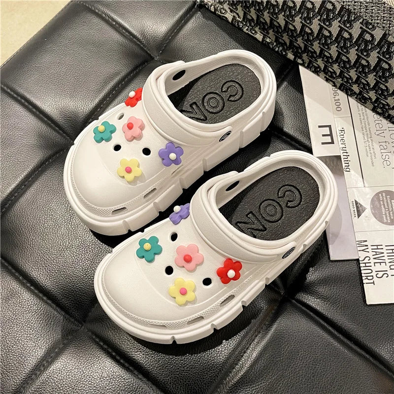 Platform Slippers Summer Women's Sandals 6cm Wedges Ladies Outdoor Clogs Thick Street Beach Slides Girls Flip Flops Garden Shoes - Beri Collection 