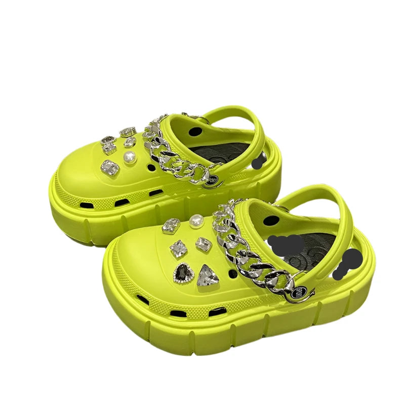 Platform Slippers Summer Women's Sandals 6cm Wedges Ladies Outdoor Clogs Thick Street Beach Slides Girls Flip Flops Garden Shoes