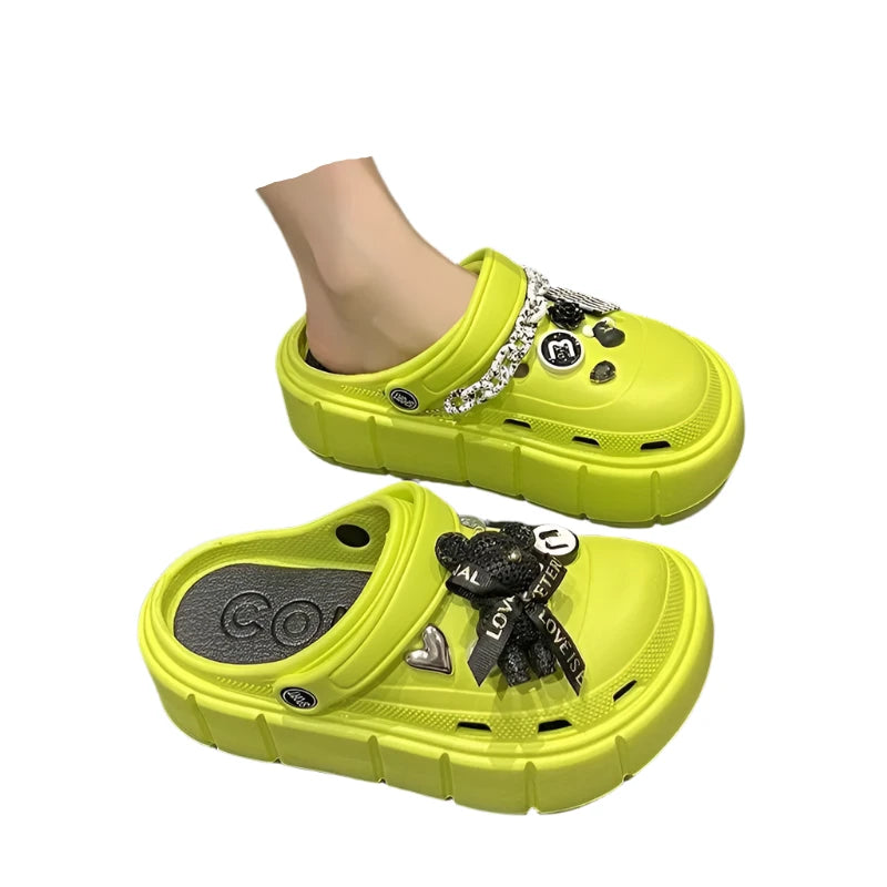 Platform Slippers Summer Women's Sandals 6cm Wedges Ladies Outdoor Clogs Thick Street Beach Slides Girls Flip Flops Garden Shoes